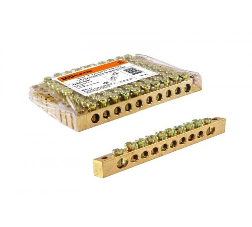 Шина "N" нулевая 8x12мм 10/2 (10 групп/крепеж по краям)   SQ0801-0069  TDM