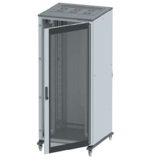 Напольный шкаф 24U Ш600хГ600 передняя дверь стекло, задняя глухая дверь,крыша укомплектована вводом и заглушками  R5IT2466GS  DKC