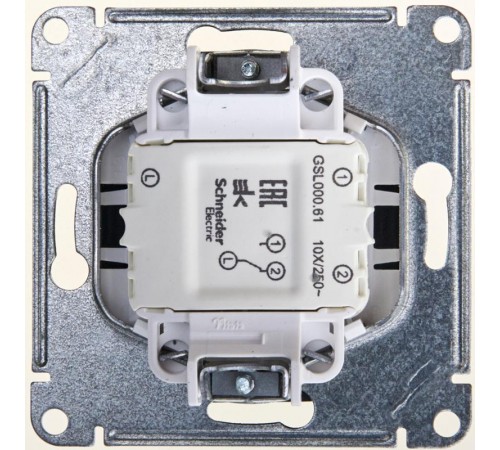 Glossa Антрацит Переключатель 1-клавишный, сх.6, 10АХ  GSL000761  SE