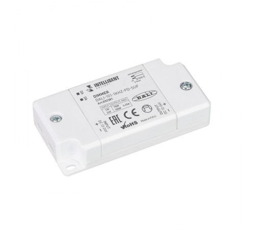 INTELLIGENT ARLIGHT Диммер DALI-101-1kHz-PD-SUF (12-24V, 1х6.25А) (INTELLIGENT ARLIGHT, IP20 Пластик, 5 лет)  032381  Arlight