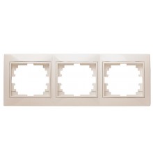 1-503-02 Intro Рамка на 3 поста гор., СУ, Plano, сл.кость  Б0027628  Intro