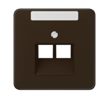 Крышка для ординарной телефонной и компютерной розетки  UAE; коричневая CD569-2NAUABR Jung