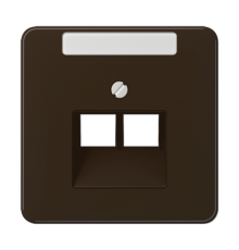 Крышка для ординарной телефонной и компютерной розетки  UAE; коричневая CD569-2NAUABR Jung