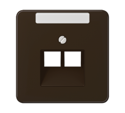 Крышка для ординарной телефонной и компютерной розетки  UAE; коричневая CD569-2NAUABR Jung