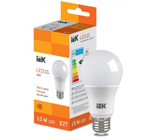 Лампа светодиодная Bulb A60 1500lm 3000K E27  LL-I-A60-15-230-30-E27  IEK