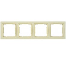 BOLERO Q1 кремовый Рамка-4 местная квадратная РУ-4-БК  EMB42-K33-Q1  IEK