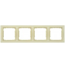 BOLERO Q1 кремовый Рамка-4 местная квадратная РУ-4-БК  EMB42-K33-Q1  IEK