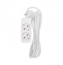 Удлинитель STANDARD 2 гнезда, 3м, 3х1,0мм, с/з, белый  13-4004  REXANT