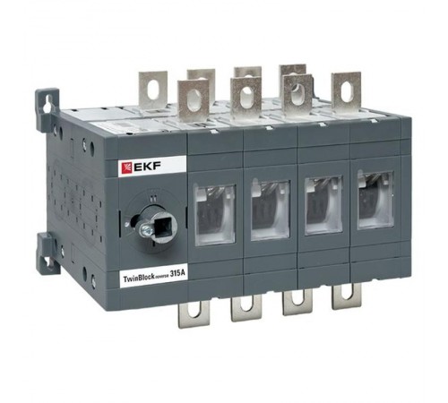 Рубильник 315A 4P реверсивный без рукоятки управления TwinBlock  tb-s-315-4p-rev  EKF