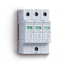 Устройство защиты от импульсных перенапряжений УЗИП тип 1 (3 варистора); модульный, ширина 52.5мм; степень защиты IP20  7P1382751012  Finder