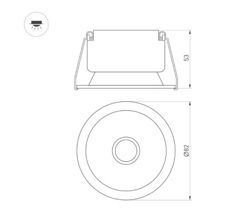 Светильник MS-HARBOR-R82-10W Day4000 (WH, 50 deg, 230V) (Arlight, IP20 Металл, 5 лет)  048277  Arlight 