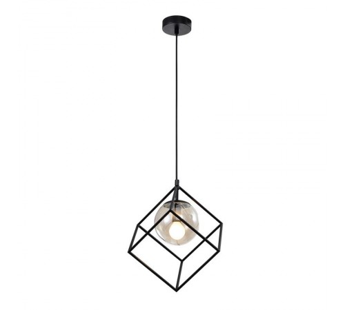 Светильник подвесной (подвес) Moon 5145-201 1 х Е14 40Вт черный лофт - кантри потолочный  Б0054981  Rivoli