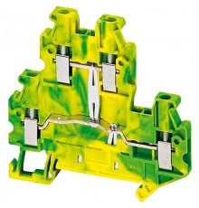 КЛЕММНИК ВИНТОВОЙ С ЗАЗЕМЛЕНИЕМ, СЕЧЕНИЕМ ПРОВОДА 4ММ2, 4ТЧК  NSYTRV24DPE  Schneider Electric