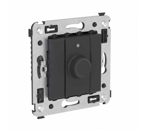 Диммер поворотный в стену, "Avanti", "Черный матовый"  4412133  DKC