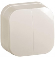 ВС20-2-0-ХК Выключ. 2-кл. о/у 10А GLORY кремовый  EVH20-K33-10  IEK