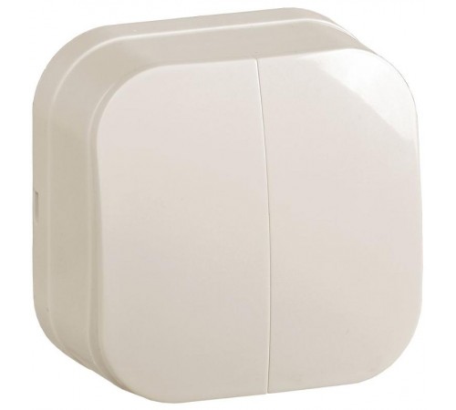 ВС20-2-0-ХК Выключ. 2-кл. о/у 10А GLORY кремовый  EVH20-K33-10  IEK