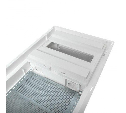 Встраиваемый комбинир. щит "Nova" (1 DIN + 2 МП) 3 габарит 12 мод. с металлической перфорированной дверью IP41  nv-cb-pmd-1+2  EKF