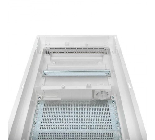 Встраиваемый комбинир. щит "Nova" (1 DIN + 2 МП) 3 габарит 12 мод. с металлической перфорированной дверью IP41  nv-cb-pmd-1+2  EKF