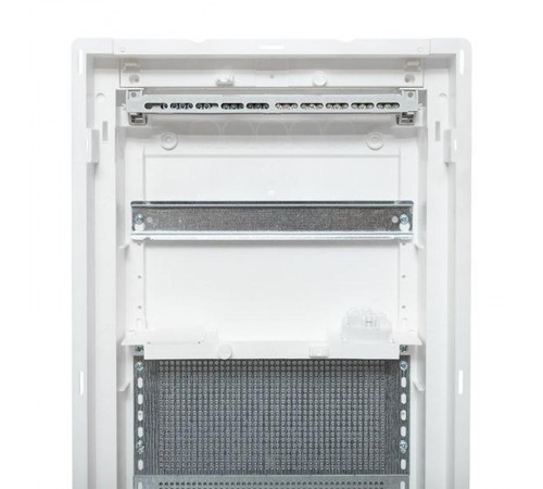 Встраиваемый комбинир. щит "Nova" (1 DIN + 2 МП) 3 габарит 12 мод. с металлической перфорированной дверью IP41  nv-cb-pmd-1+2  EKF