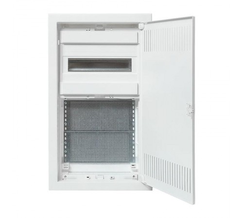 Встраиваемый комбинир. щит "Nova" (1 DIN + 2 МП) 3 габарит 12 мод. с металлической перфорированной дверью IP41  nv-cb-pmd-1+2  EKF