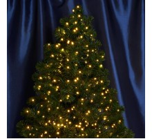 Гирлянда линейная Кластер, 1000 LED 2700K, 20м + 3м (с контроллером)  зеленый шнур,  IP20  CL10  48181  FERON