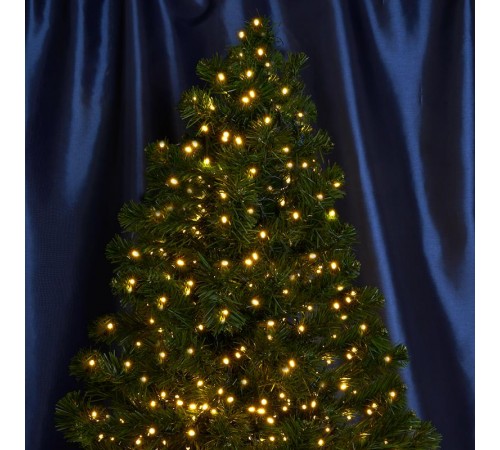 Гирлянда линейная Кластер, 500 LED 2700K, 10м + 2м (с контроллером)  зеленый шнур,  IP20  CL09  48178  FERON