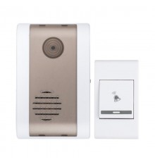 Звонок беспр. на батарейках 003 (бел.-сер. 36 мелод. с индик. 2х1,5В АA дист. 80м.) Basic  DBB-A-003  EKF