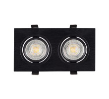 Светильник светодиодный встраиваемый DK3022-BK , IP20, 10Вт, GU5.3, LED, черный, пластик  DK3022-BK  DENKIRS