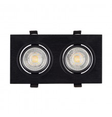 Светильник светодиодный встраиваемый DK3022-BK , IP20, 10Вт, GU5.3, LED, черный, пластик  DK3022-BK  DENKIRS