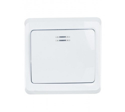 ВЕГА белый Выключатель 1-клавишный с индикацией 10А ВС10-1-1-ВБ  EVV11-K01-10-DM  GENERICA