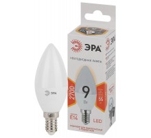 Лампа светодиодная СТАНДАРТ LED B35-9W-827-E14 (диод, свеча, 9Вт, тепл, E14)  Б0047935  ЭРА