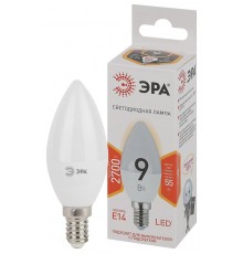 Лампа светодиодная СТАНДАРТ LED B35-9W-827-E14 (диод, свеча, 9Вт, тепл, E14)  Б0047935  ЭРА