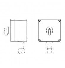 Взрывозащищенный пост управления из полиэстера CPE-P-03-(1xPB54(11))-1xKAEPM2MHK-20(C)1Ex d e IIC Т5 Gb / Ex tb IIIC T95°C DbIP66/КЗ  2231.031.22.11A
