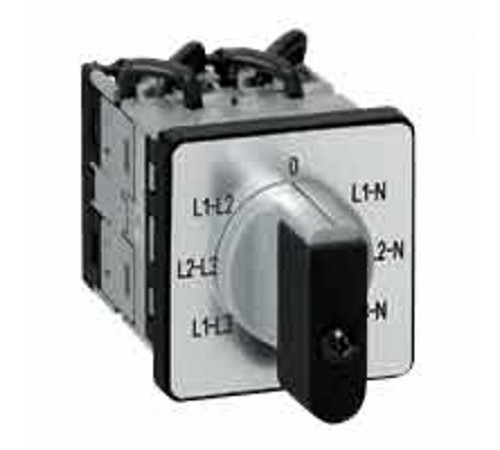 Переключатель электроизмерительных приборов - для вольтметра - PR 12 - 4 контакта - с нейтралью - крепление на дверце  014652  Legrand