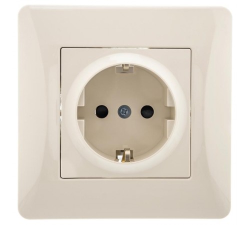 Ugra Розетка 1-ой с/з с з/ш, СУ , 16А, 250В, беж  С11Р4-003  GUSI Electric