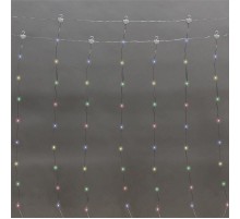 Гирлянда Дождь из росы 3х2м, 200LED, мультиколор, IP20, USB + пульт управления, с крючками для крепления  315-879  NEON-NIGHT