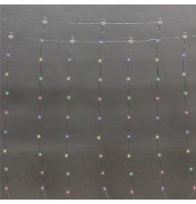Гирлянда Дождь из росы 3х2м, 200LED, мультиколор, IP20, USB + пульт управления, с крючками для крепления  315-879  NEON-NIGHT