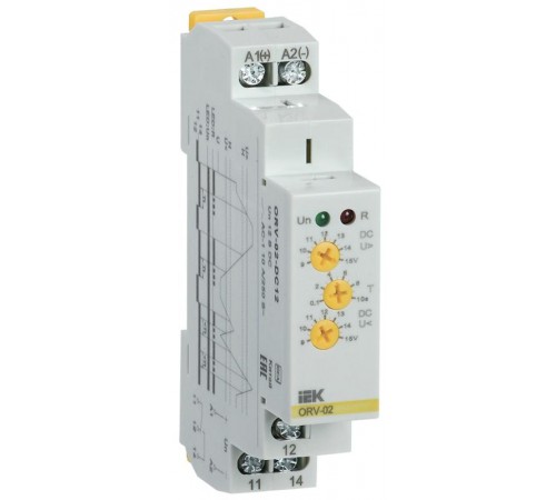 Реле повыш.напряжения ORV. 1ф 12 В DC  ORV-02-DC12  IEK