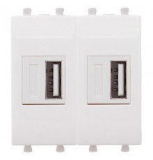 USB зарядное устройство "Белое облако", "Avanti", 2.1А, 2 мод.  4400542  DKC