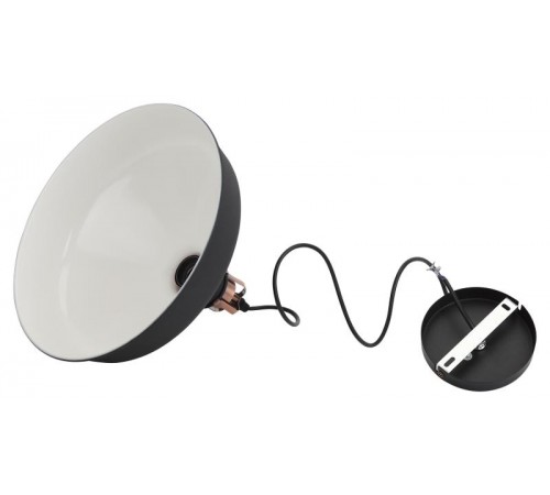 Светильник подвесной PL2 BK/RC металл, E27, max 60W, d300 мм, шагрень черный/медь  Б0037413  ЭРА