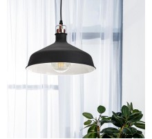 Светильник подвесной PL2 BK/RC металл, E27, max 60W, d300 мм, шагрень черный/медь  Б0037413  ЭРА