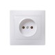 КВАРТА Белый Розетка 1-местная без заземления cо шторками 10А РСш10-2-КБ  ERK10-K01-10-DM  GENERICA