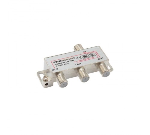 ДЕЛИТЕЛЬ  ТВ  х 3 под F разъём 5-2500 МГц "СПУТНИК"  05-6202-4  PROconnect