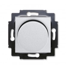 ABB Levit Серебро / дымчатый чёрный Светорегулятор поворотно-нажимной 60-600 Вт R  3294H-A02247 70W  2CHH942247A6070  ABB