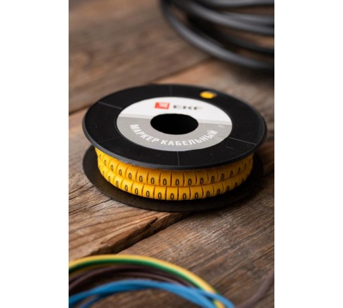 Маркер-кабельный 6,0кв.мм "0" (500шт.) (ЕС-3) EKF PROxima  plc-KM-6-0  EKF