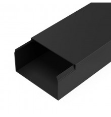 Кабель-канал черный 2-й замок в п/э 80х40 мм (12 м/уп) Промрукав  PR03.0219  Промрукав