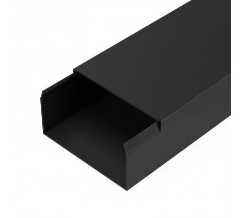 Кабель-канал черный 2-й замок в п/э 80х40 мм (12 м/уп) Промрукав  PR03.0219  Промрукав