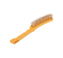 Щетка по металлу с пластиковой ручкой 4 ряд. 260 мм  KR-91-1236  Kranz