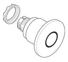Кнопка MPMP4-10R ГРИБОК красная (только корпус) с усиленной фикс ацией 60мм отпускание вытягиванием  1SFA611514R1001  ABB
