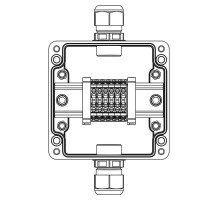Взрывозащищенная клеммная коробка из полиэстера TBE-P-03-(6xCBC.4)-1xPACMP(A)-1xPACMP(C)1Ex e IIC Т5 Gb / Ex tb IIIC T95°C Db IP66  1231.031.22.1220 